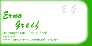 erno greif business card